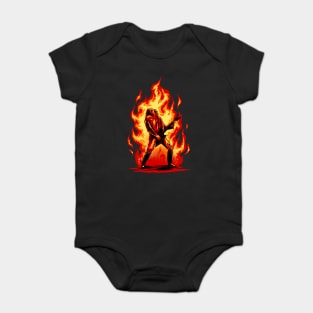 burning guitar Baby Bodysuit